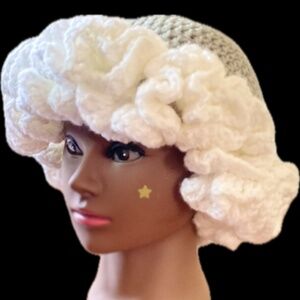 Crochet ruffled hat
